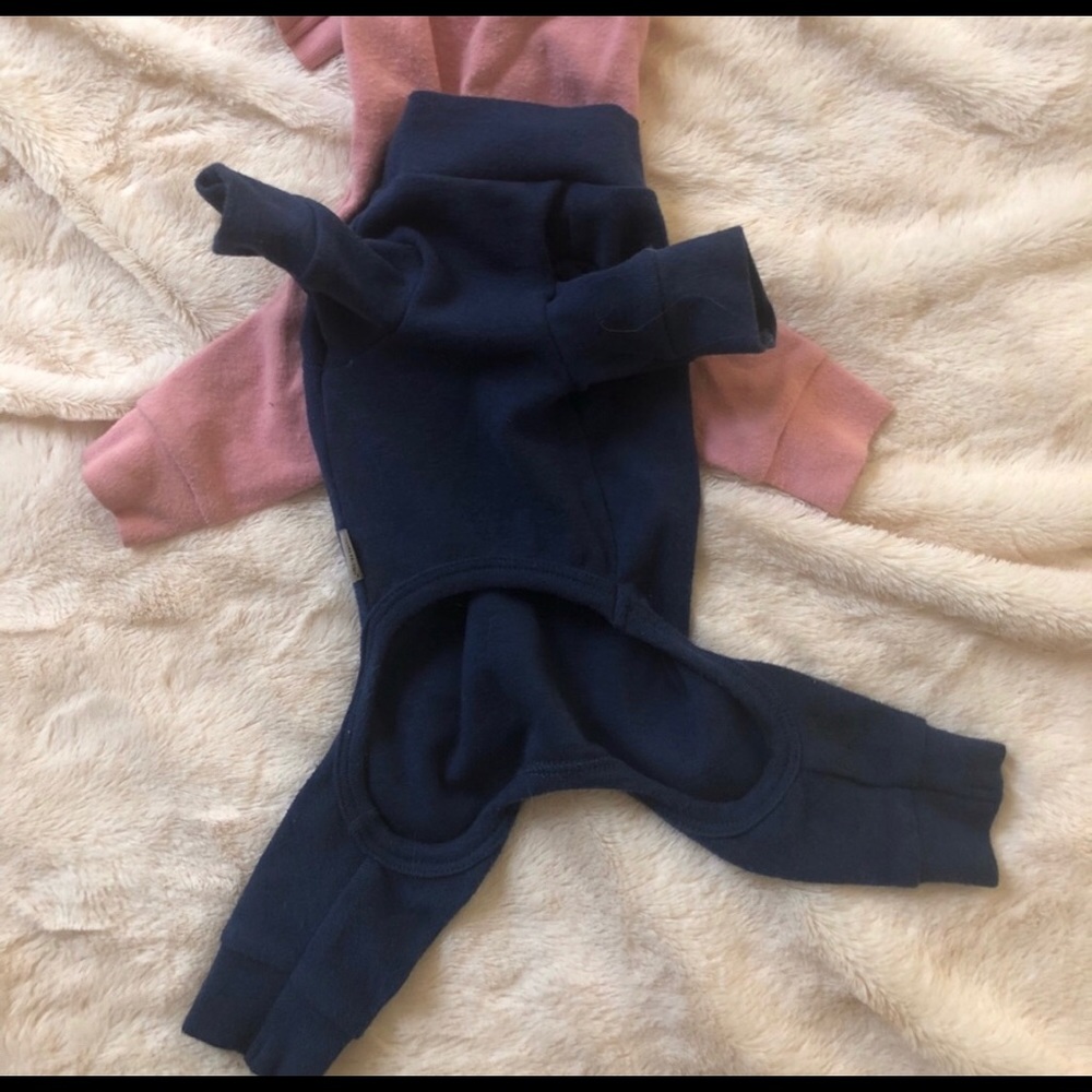 Tony hoby blue dog onesie Sm